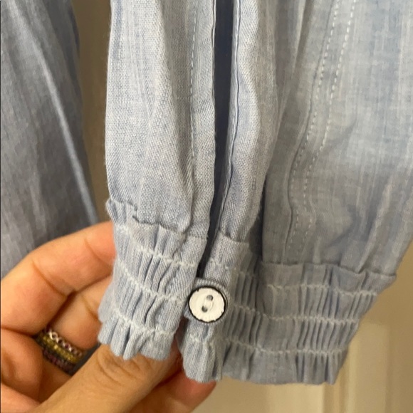 Rag & Bone/Jean Drew Off the Shoulder Chambray Top - Picture 5 of 6